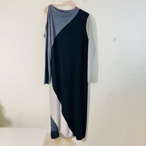 NWT Twinset Simona Barbieri Wool/Cashmere Blend Color Block Sweater Dress XL